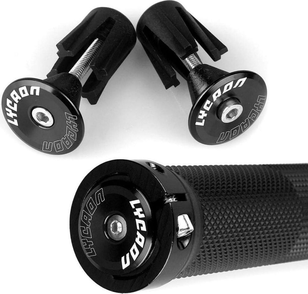 LYCAON Bike Lenker Griffe rutschfestes Gummi Aluminium Lock Produktbild 