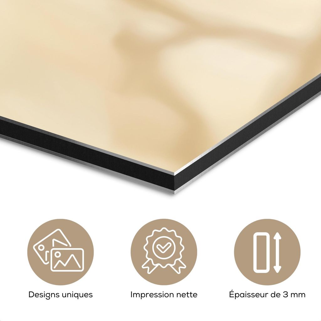 MuchoWow Wanddekoration Metall Metallbild Wandkunst 60x40 cm Beige - Osterkuchen - Eier MuchoWow Aluminium Gemälde - Gemälder