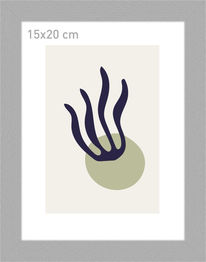 accent by nielsen Holz Bilderrahmen Velino, Silber, 15 x 20 cm