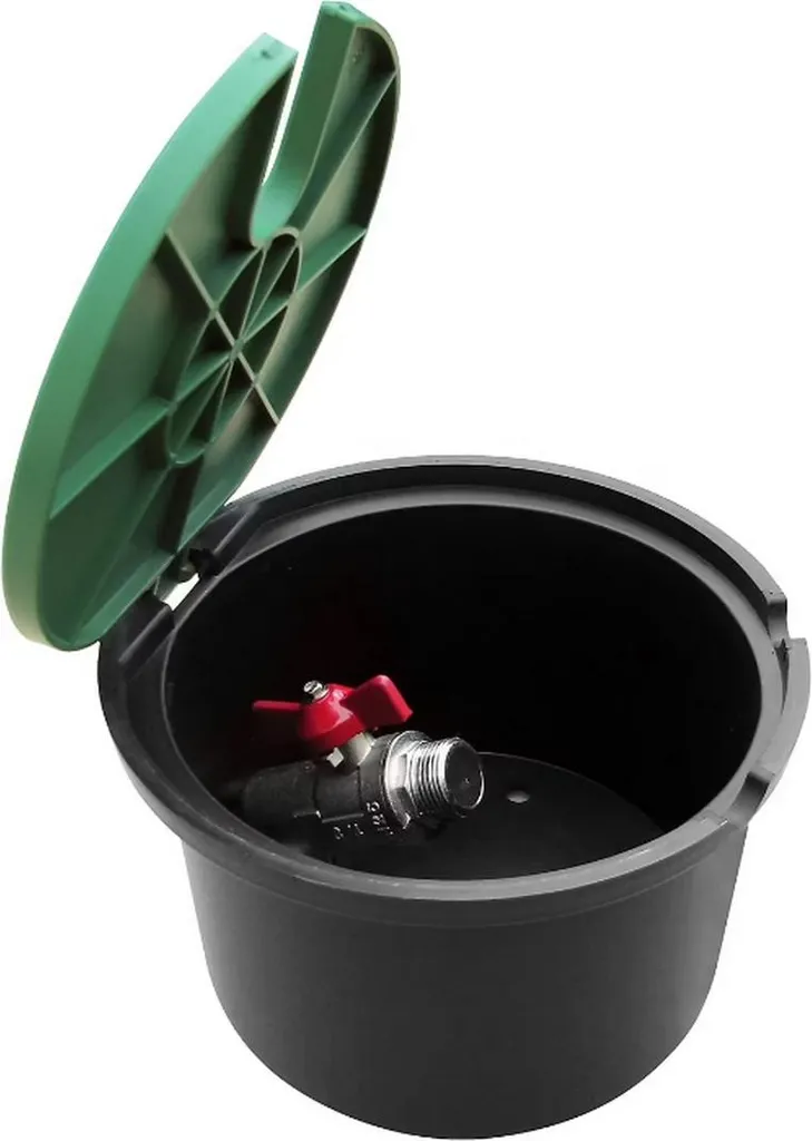 Prise d'eau de jardin enterrée Jardibric E1140 en plastique vert