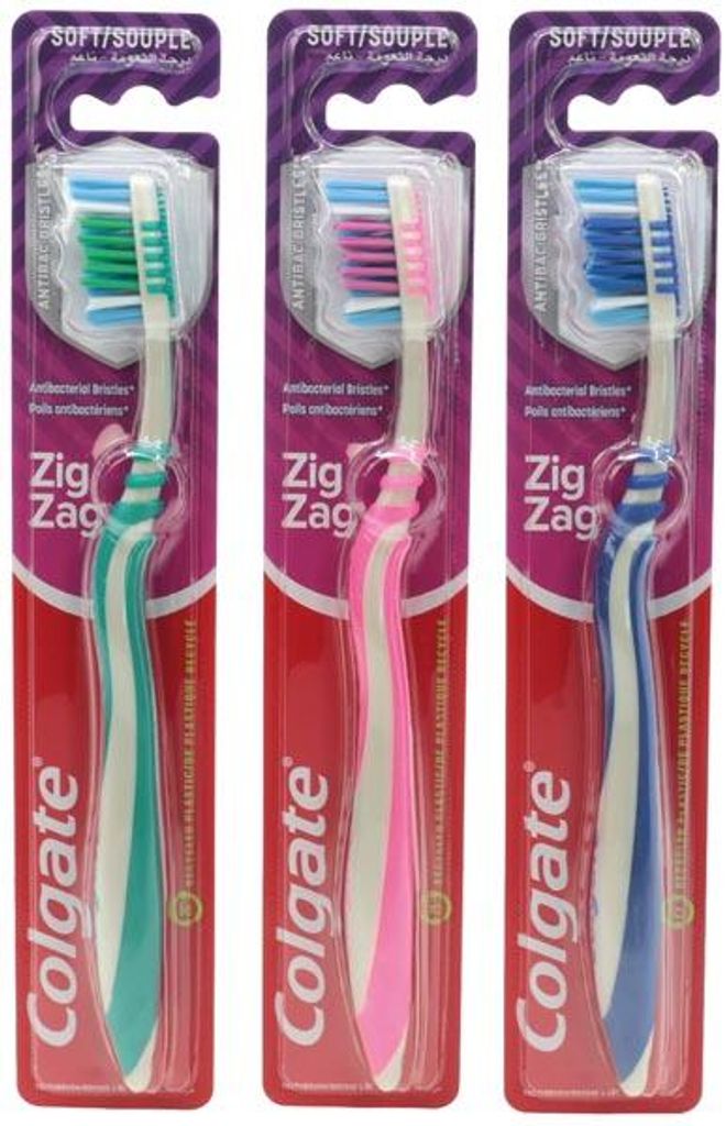 12x Spazzolino Colgate 'ZigZag' confezione famiglia Immagine del prodotto 