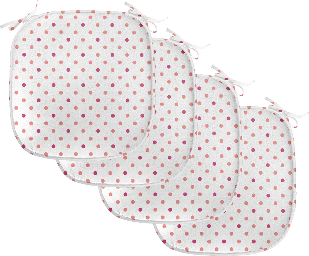 Coussin Décoratif 40x40 cm avec Sangles Lot de 4 Coloris Corail Rose