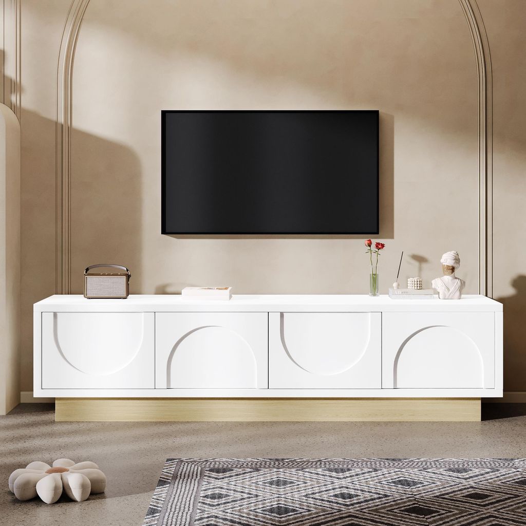 Merax TV-kast 175 cm met houtnerf, TV-meubel met Productafbeelding 