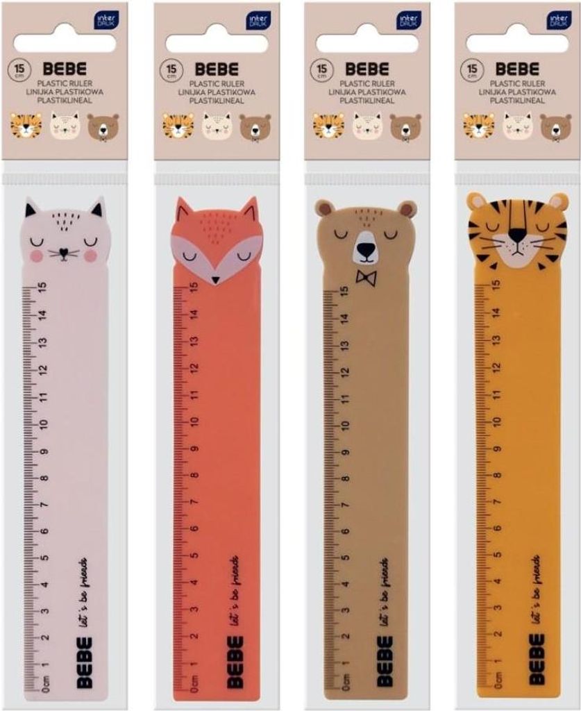 15 cm lange Kunststofflineal „Bebe Friends Mix“ – INTERDRUK Produktbild 