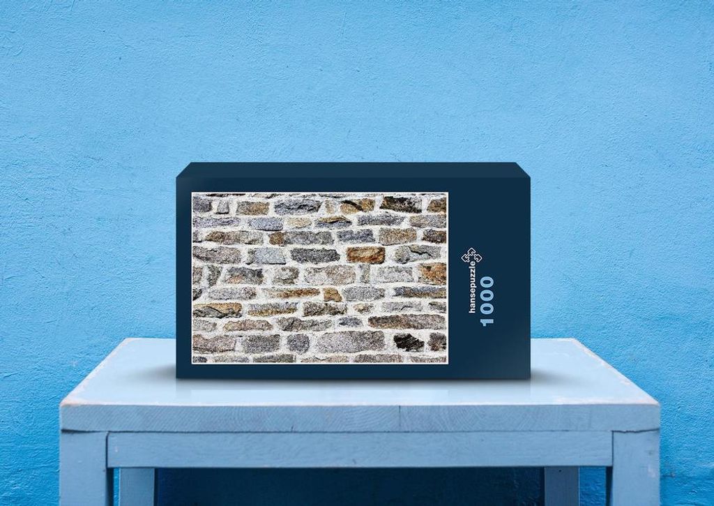 hansepuzzle 64258 - Steinmauerwerk Puzzle, 1000 Teile, Natur, 60,0 x 46,0cm mit hochwertiger Aufbewahrung, Kartonbox und wiederverschließbarem Beutel