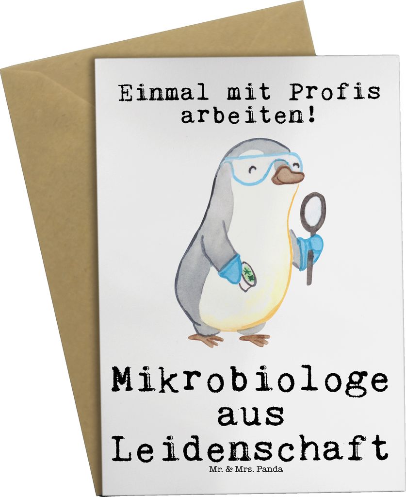 Mr. & Mrs. Panda babykarte Mikrobiologe Leidenschaft - Weiß Produktbild 