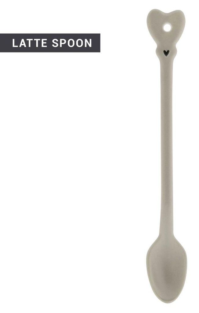 Kaffee Latte Macchiato Löffel HEART titane beige Herz Produktbild 