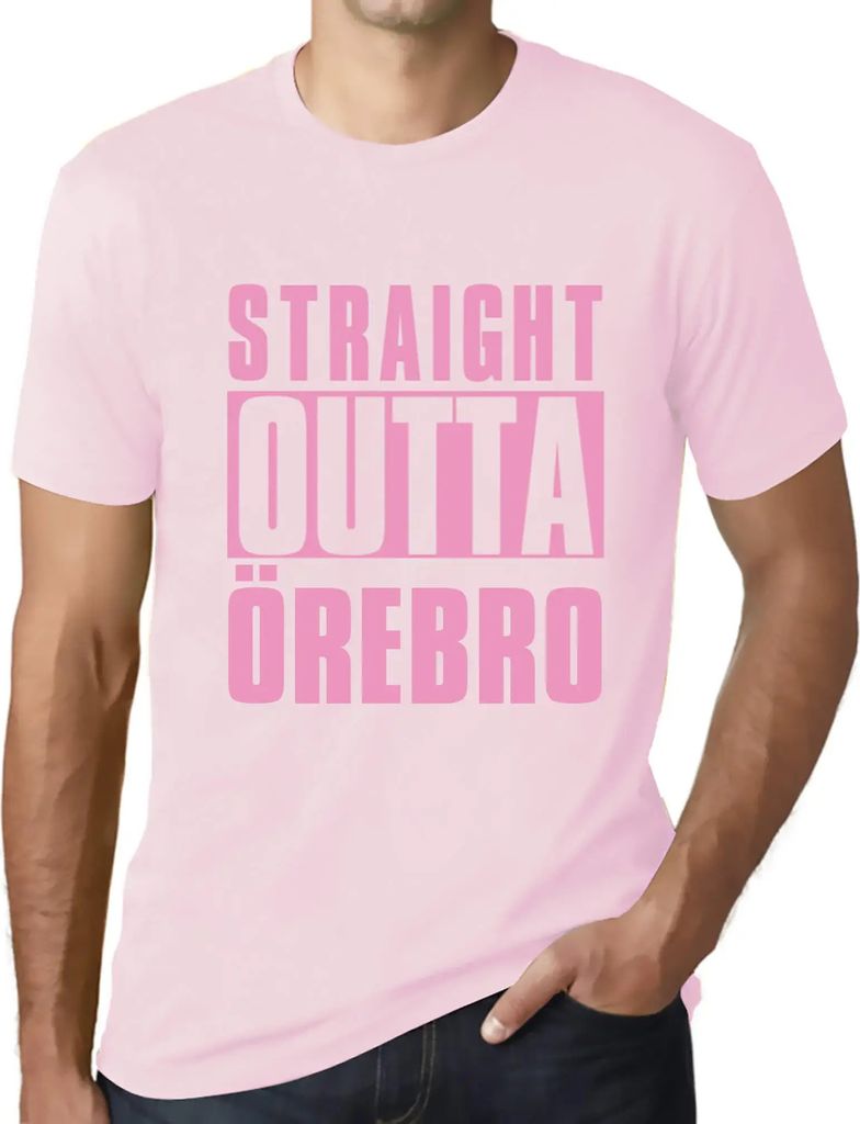 Herren Grafik T-Shirt Straight Outta Örebro Öko-Verantwortlich Vintage Jahrgang Kurzarm Lustige Druck Geburtstag Geschenk Mann