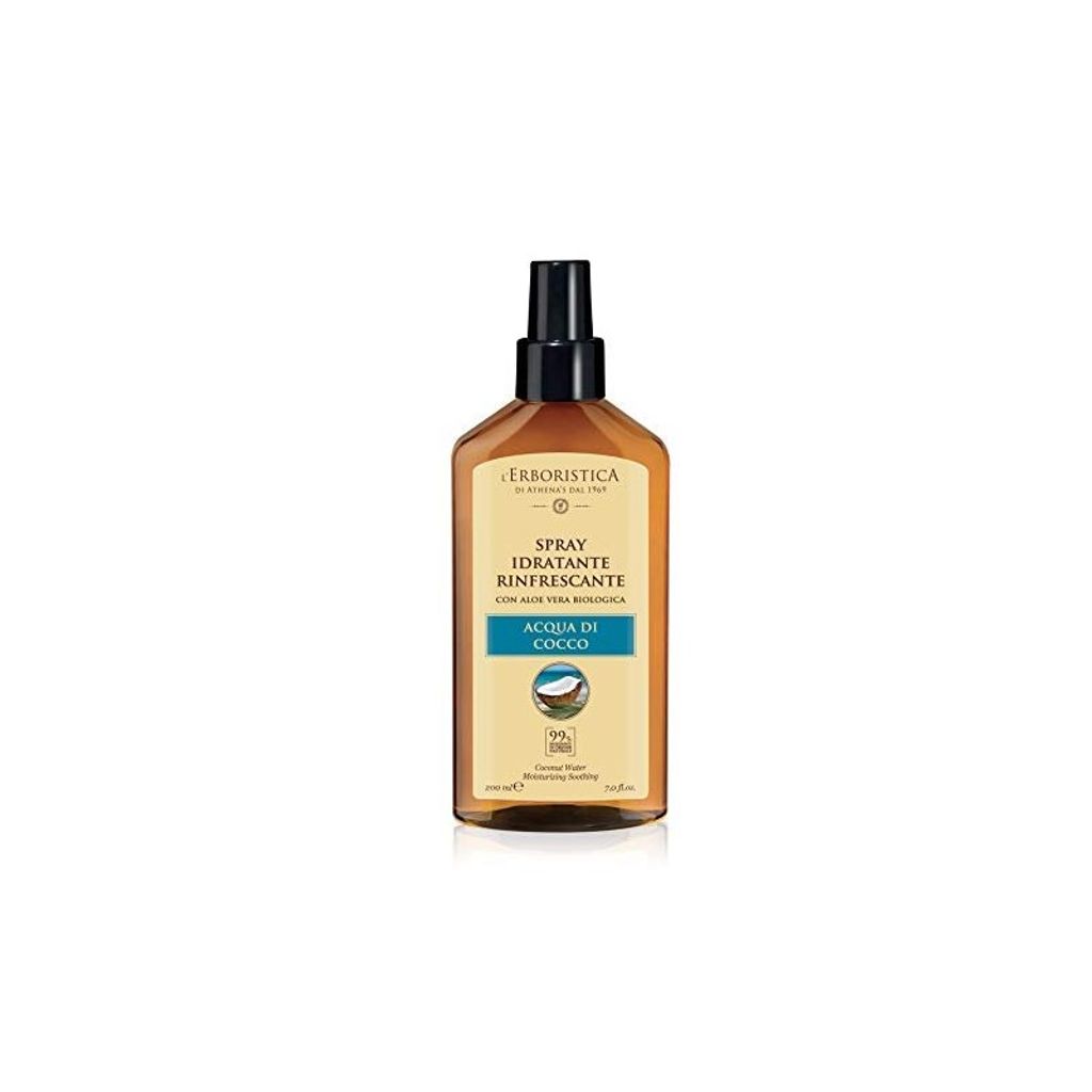 L'Erboristica Erfrischendes Spray für Gesicht, Körper und Haar mit Kokoswasser & Bio-Aloe, 200 ml