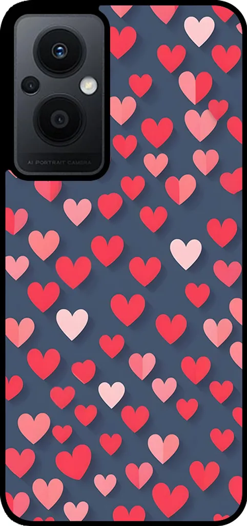 MAOGE Cover Per Oppo Reno 8 Lite/7 Lite/7Z - Custodia Rigida Trasparente Con Protezione Schermo Inclusa - Antiurto E Sottile - Colore Rosso Scuro - 4