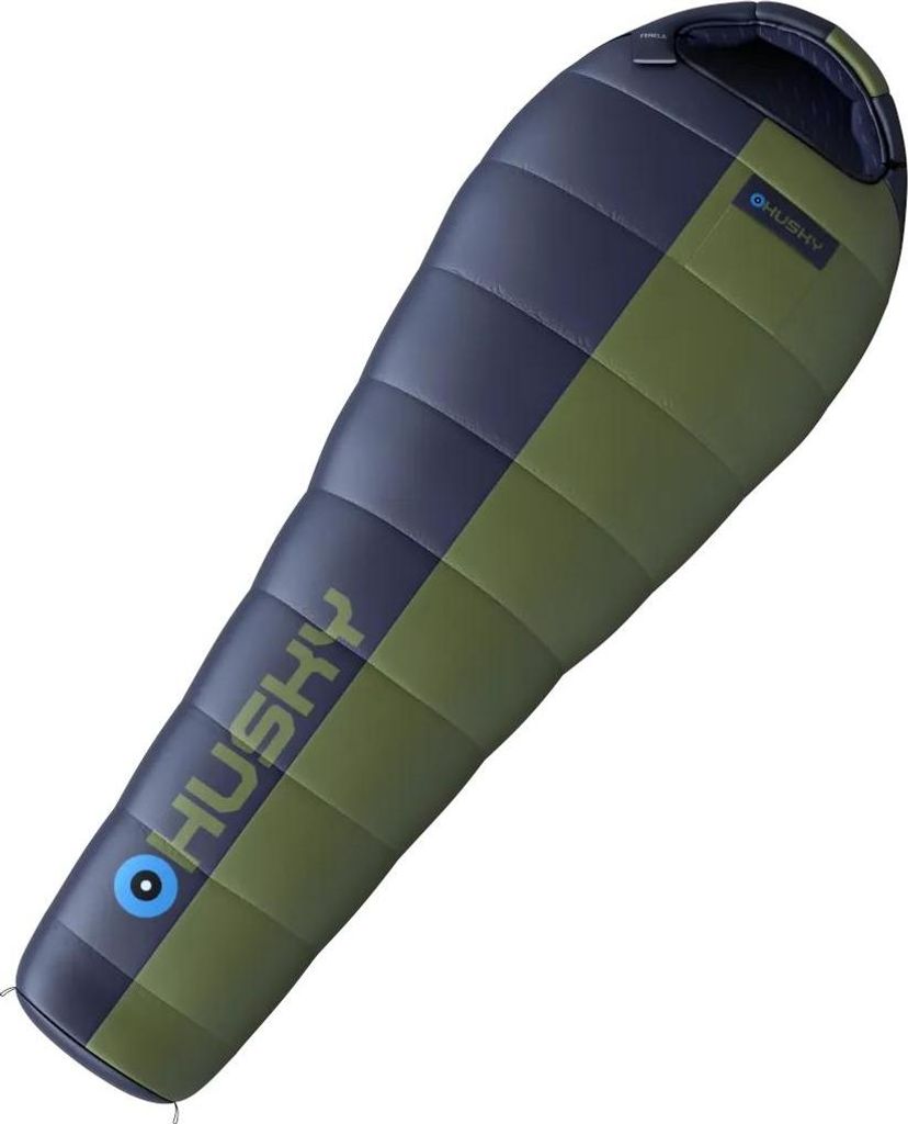 Husky Mumienschlafsack ThermoPro Fenela -15°C - 210 x 85 cm - Blau mit Khaki