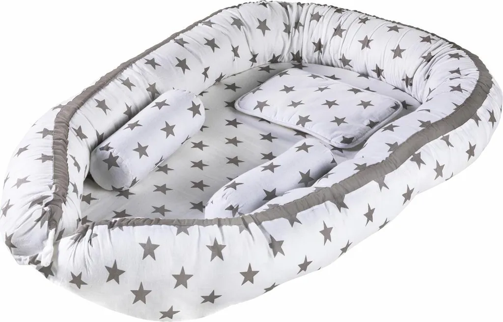Schardt Nid Douillet 90x50 cm Big Stars Grey : Cocon de Sommeil Bébé