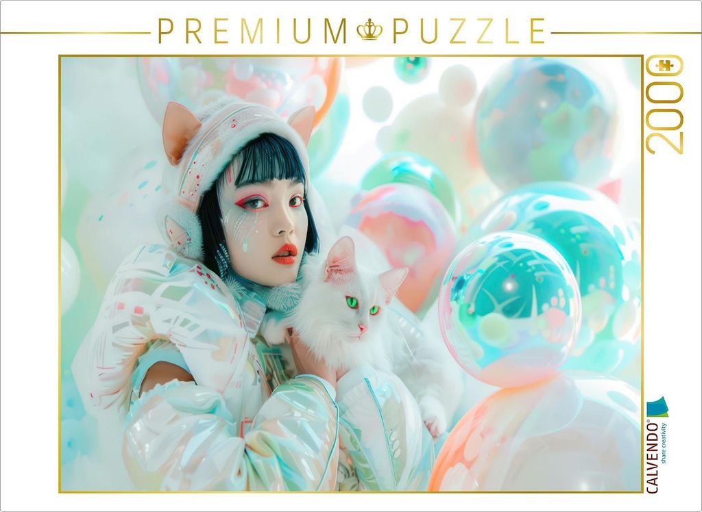 CALVENDO Puzzle Figuren in einer bunten Welt im Anime-Stil | 2000 Teile Lege-Größe 90x67cm Foto-Puzzle für glückliche Stunden
