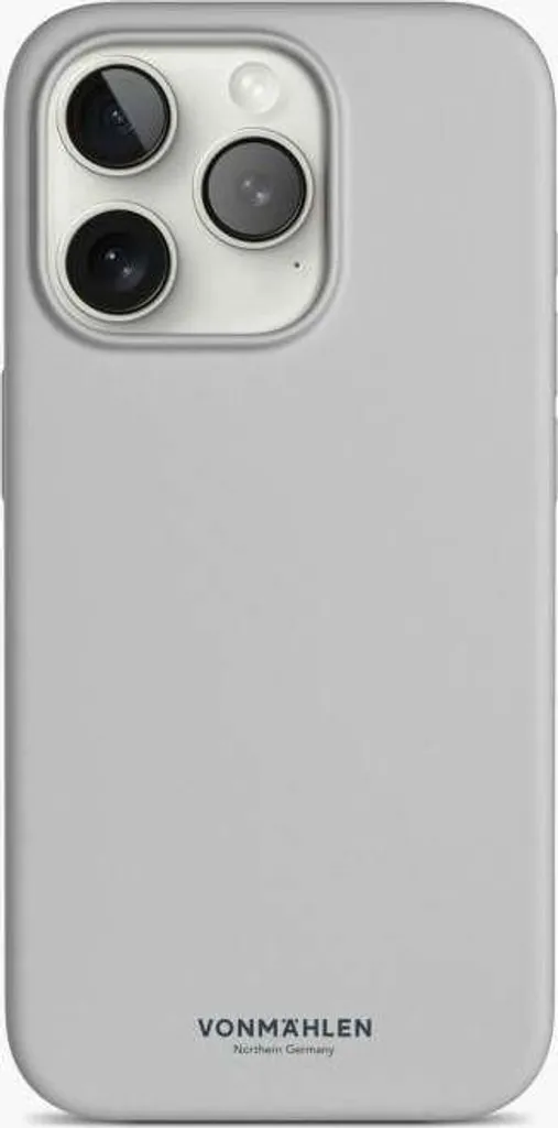 Vonmählen Eco Silicone Case iPhone 15 Pro Light Gray - Coque Durable