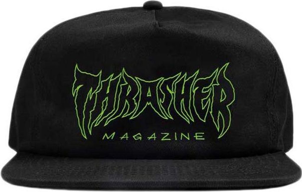 Thrasher Metal Snapback Kappe Schwarz Herren,Damen Schwarz One Size