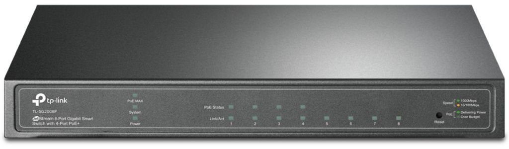 TP-Link TL-SG2008P 8xGb 62W (4xPOE+) Inteligentný prepínač Obrázok produktu 