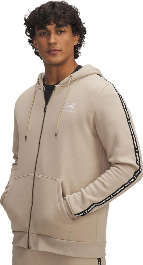 Under Armour Ua Icon Fleece Fz Taping - city khaki, Größe:M