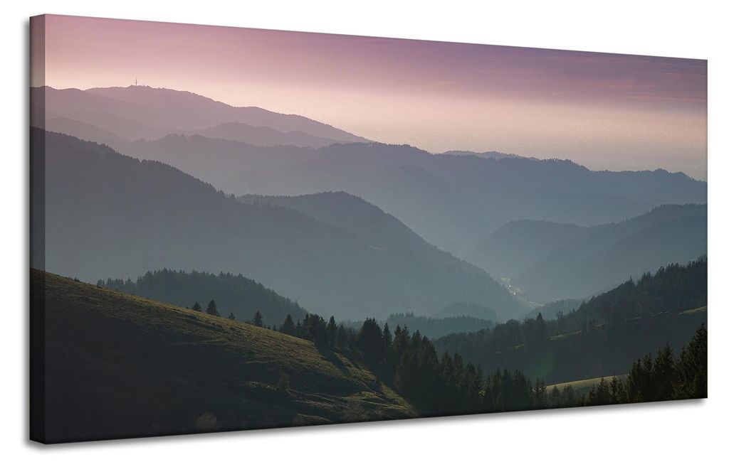 Leinwanddruck Naturstraße Bergblick 120x60