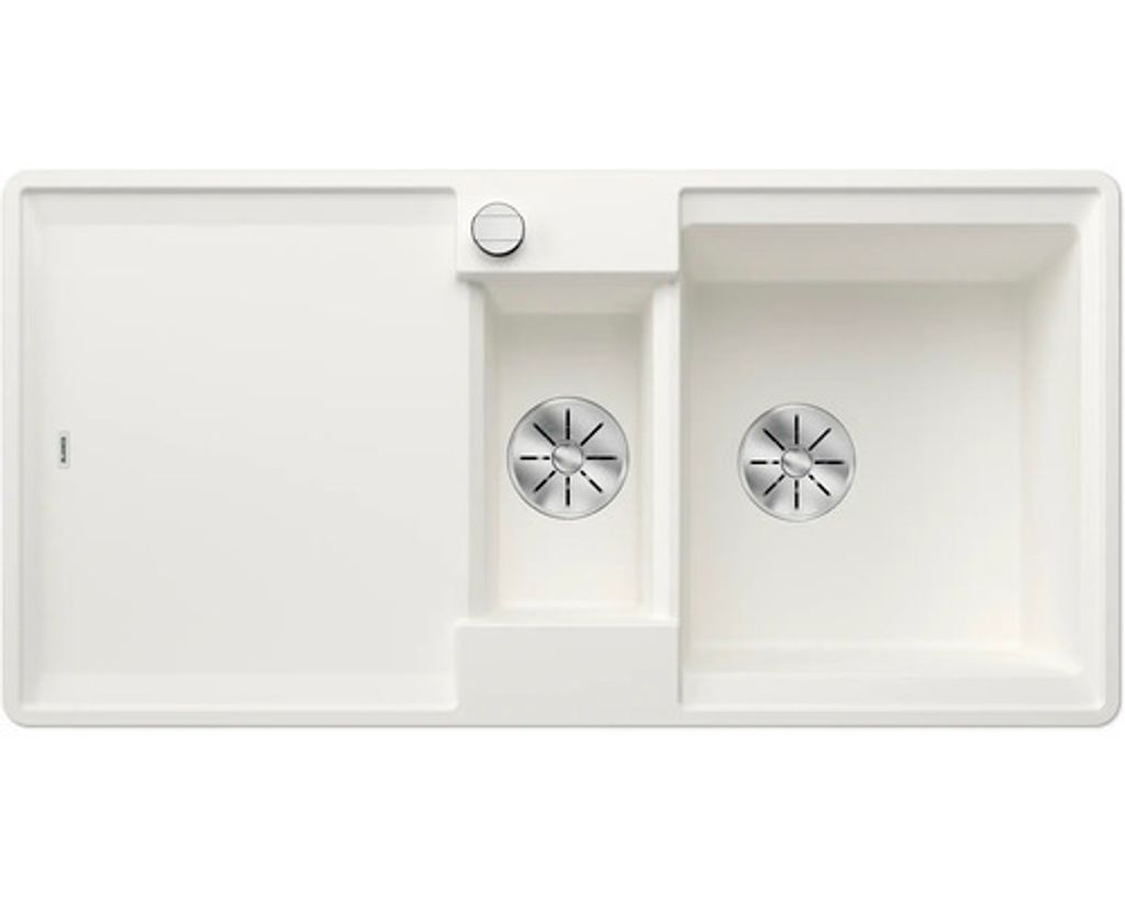 BLANCO ADIRA 6 S-F Einbauspüle SILGRANIT weiß ab 60 cm mit Ablauffernbedienung, mit Zubehör - inkl.
