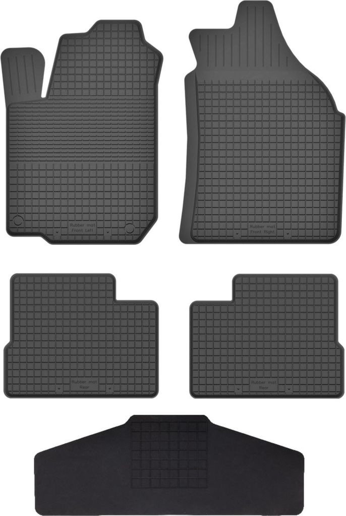 Gummi Fußmatten Set Für: Mitsubishi Colt V / Cjo (1996-2003) Gummimatten Schwarz