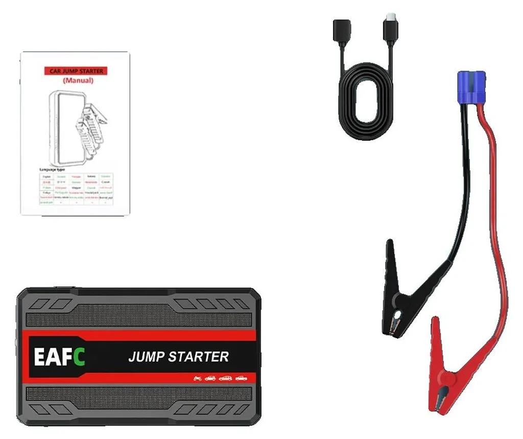 Démarreur de secours portable 600A, idéal pour hiver et longs trajets