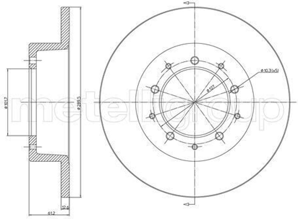 2x METELLI Bremsscheibe 23-0359 für LAND ROVER Defender SUV (L316) Range Rover I