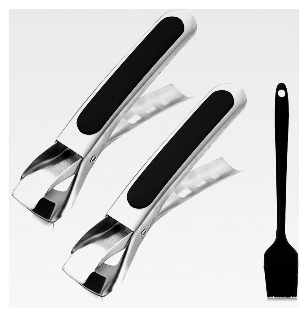 2 Stück Zange für Heißluftfritteuse - Airfryer Zange - Anti-Hitze Griff für die Küche - Geeignet für Heißluftbraten, Ofen, Pfanne, mit Silik...