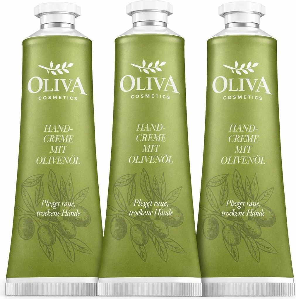 Oliva Handcreme mit Olivenöl, 3x30 ml Produktbild 