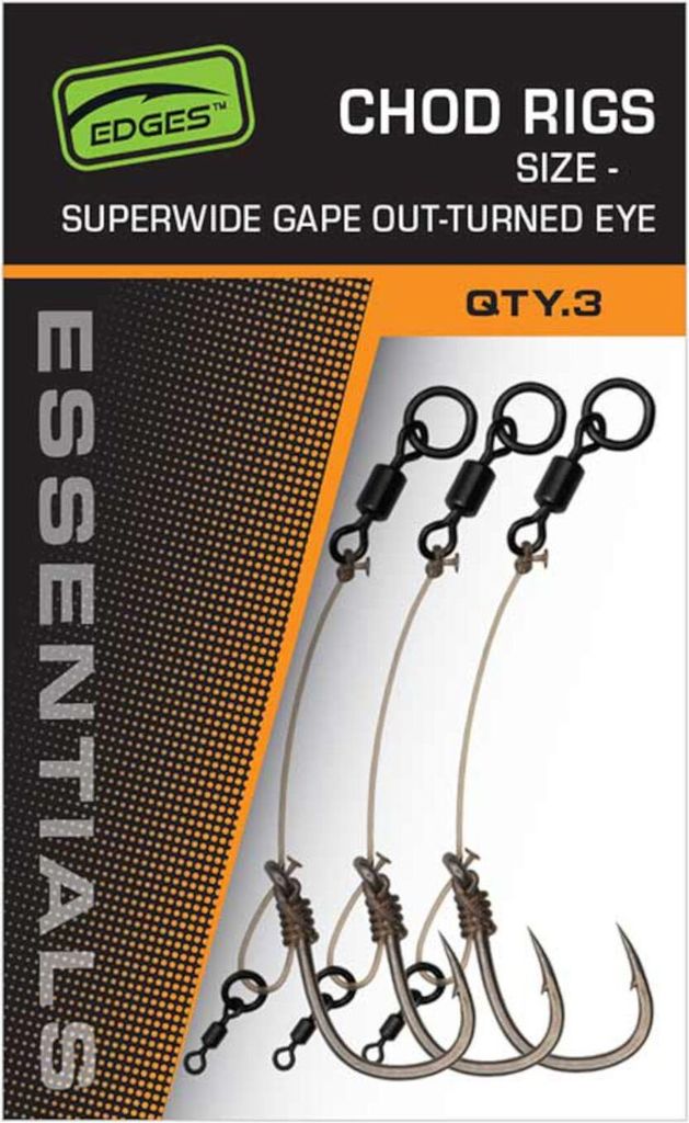 Fox Edges SWOG Chod Rigs Size 5 3pcs Vorgebundenes Karpfenrig