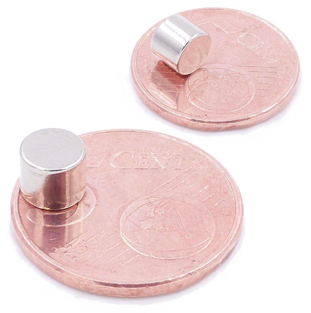Brudazon | 10 Scheibenmagnete 6x5 mm | N52 Klasse Neodym Magnete | Modellbau