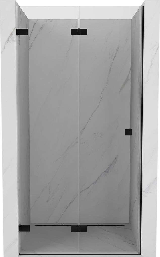 Mexen Lunar-F Duschfaltür links 100 cm, transparent, schwarz - 836-100-000-70-00-L