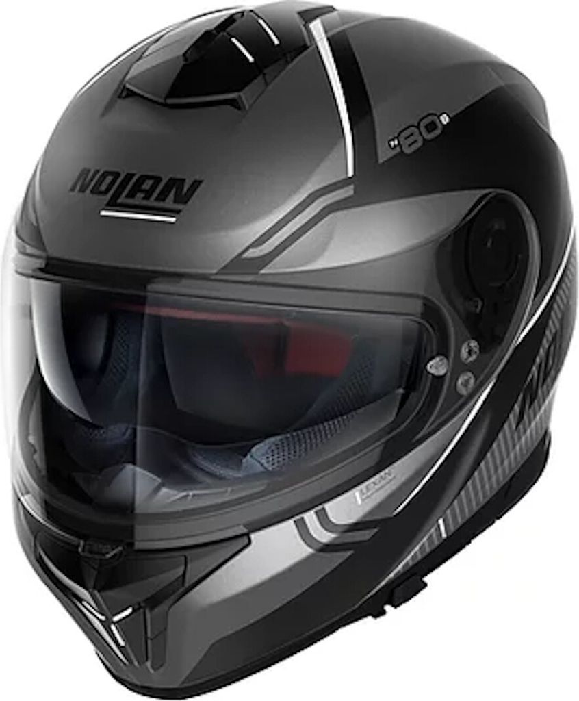 Nolan N80-8 Astute N-Com Helm, grau/weiß, XXS (53/54)