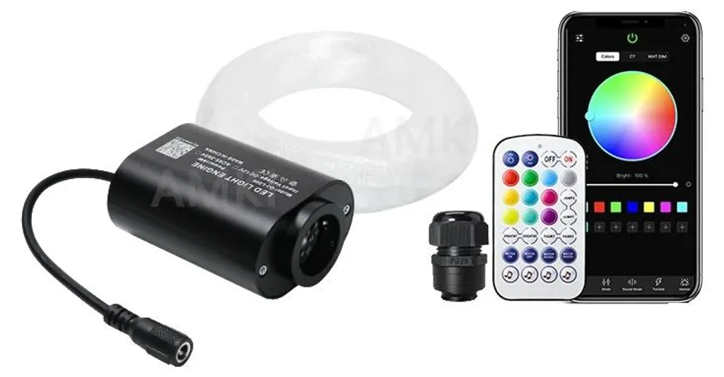 Kit Ciel Étoilé 550 Fibres Optiques 3M avec Bluetooth et Synchronisation Musicale
