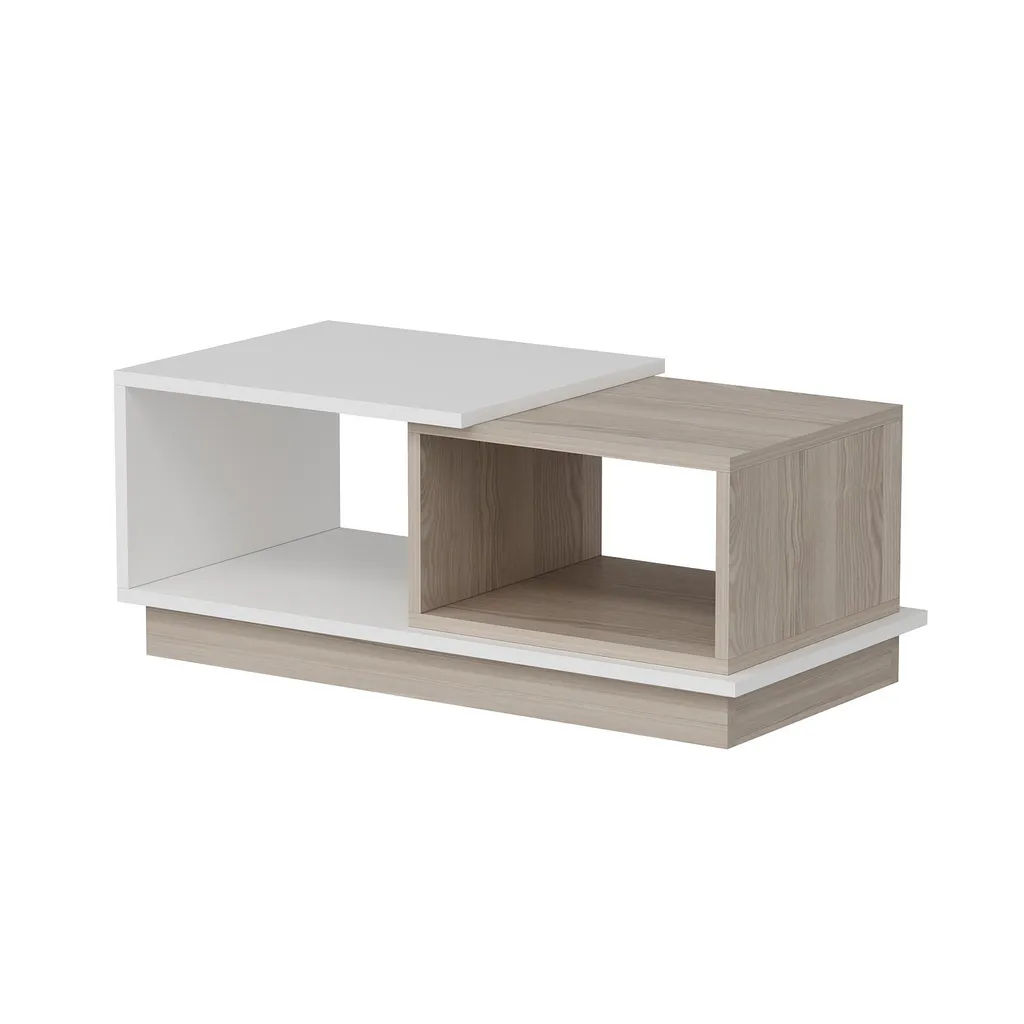 Table Basse Viyana Blanche 90x36x45 cm Robuste et Design Minimaliste - 5