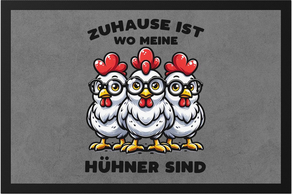 Zuhause ist wo meine Hühner sind Witzige Hühner Fußmatte - Bauernhof Liebe Geschenk