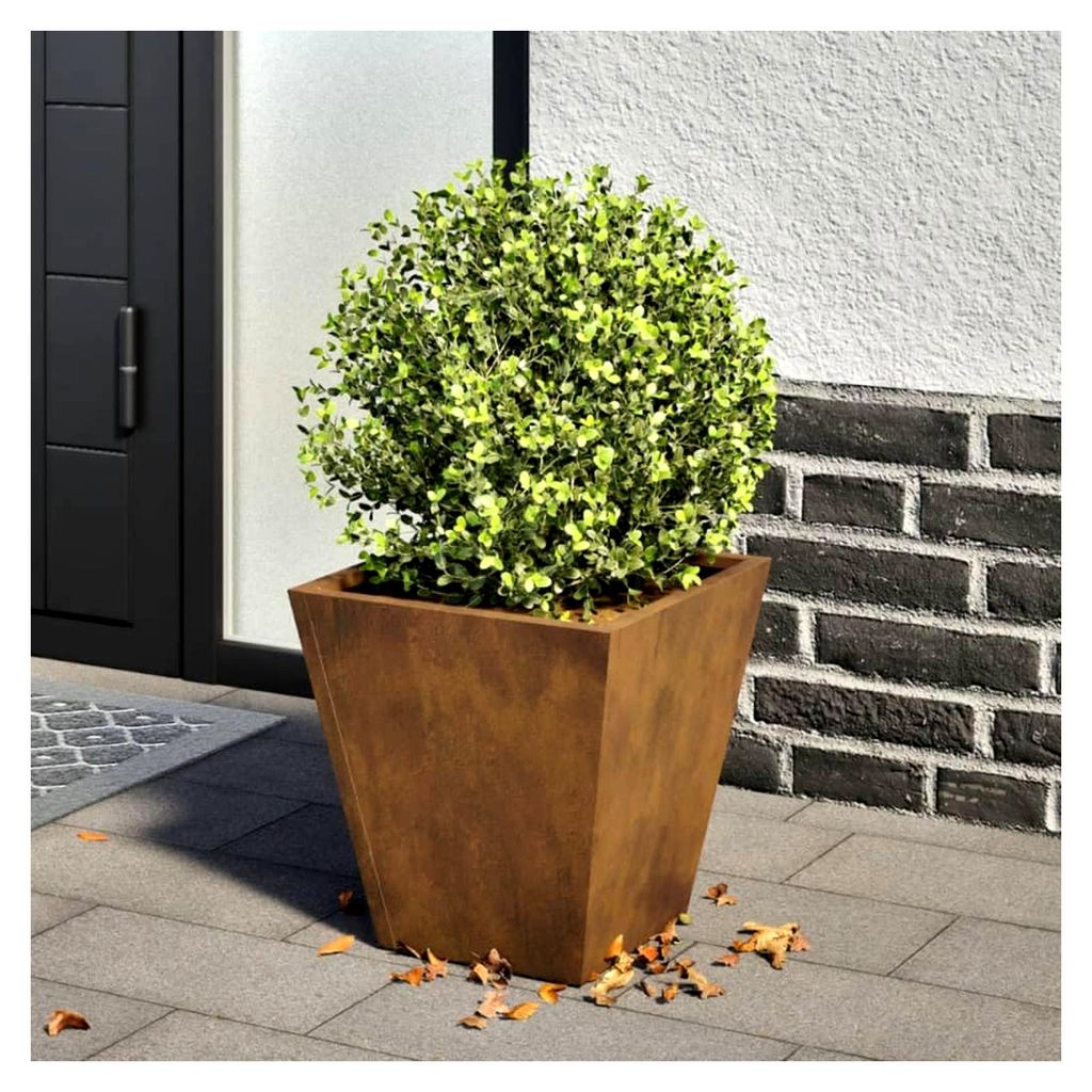 Pflanzkübel Hochbeet aus Metall für Garten und Terrasse 30x30x30 cm Cortenstahl