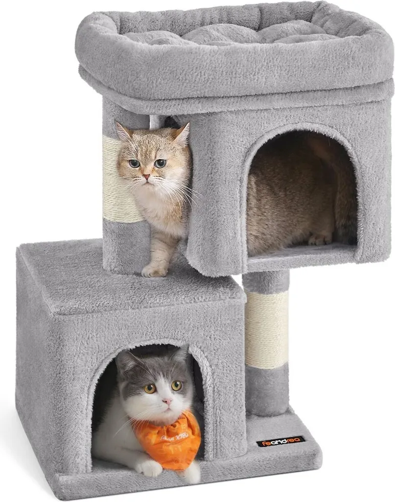 Griffoir pour chat Jasmina S gris Trixie - Arbre à chat compact et design