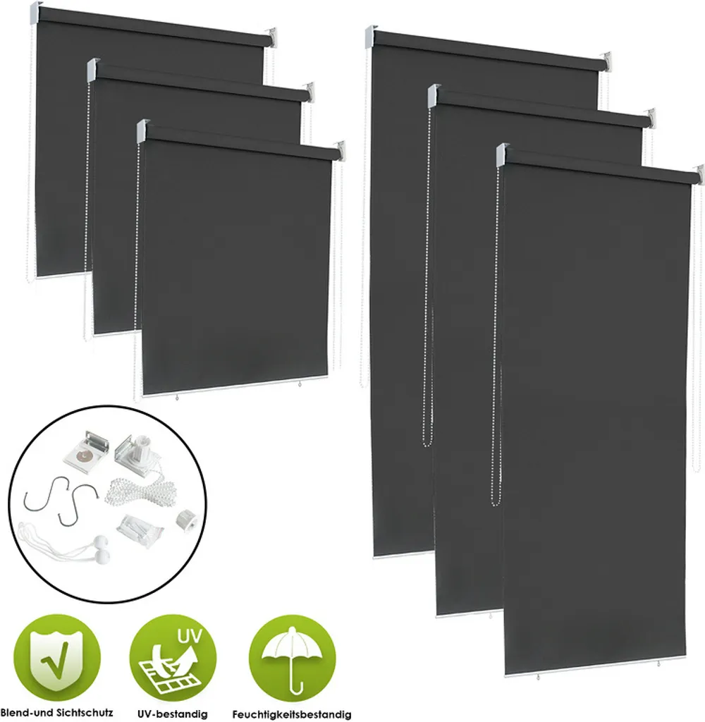 tenda da sole verticale karpal tenda da sole per balconi, tenda da sole verticale resistente ai raggi UV, protezione dal vento e privacy, in metallo e poliestere, 140 x 240, antracite