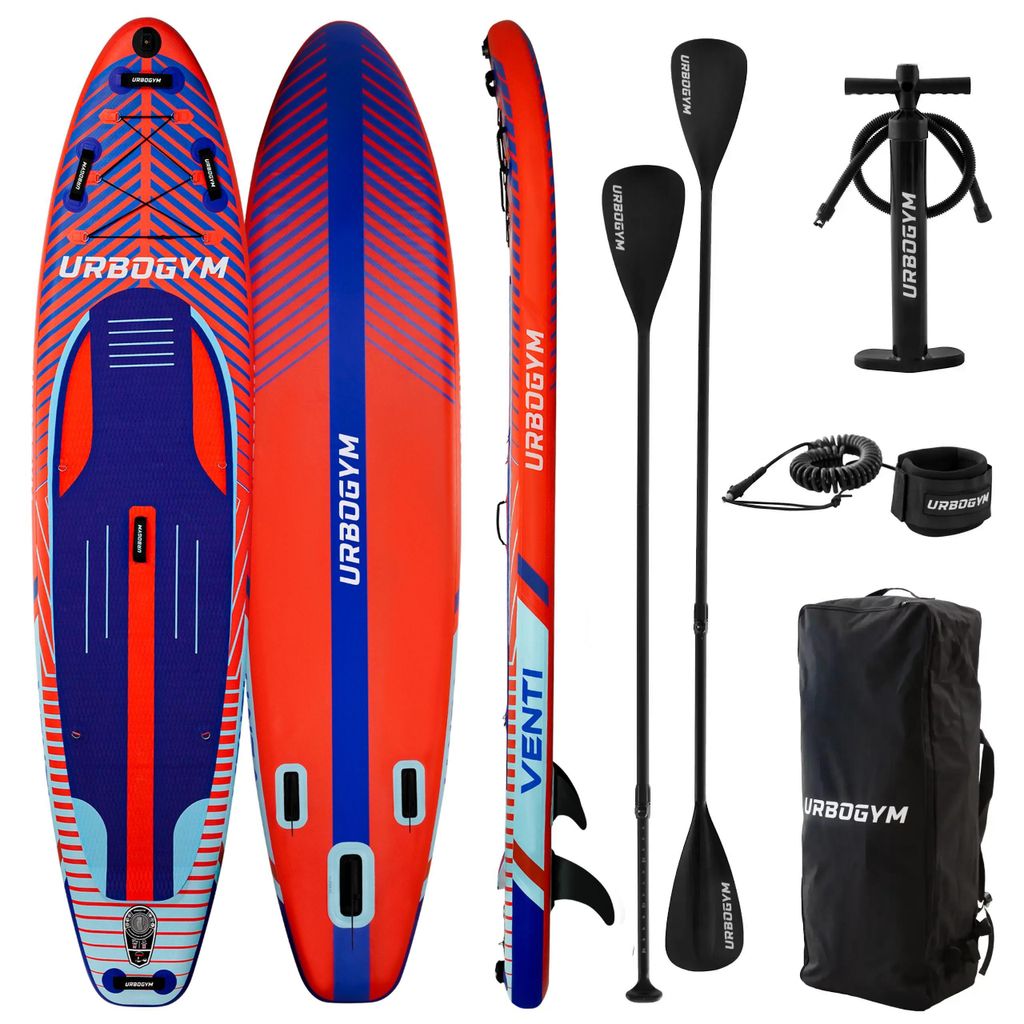 URBOGYM Venti SUP Board 350 cm Rot-Blau, aufblasbares Produktbild 