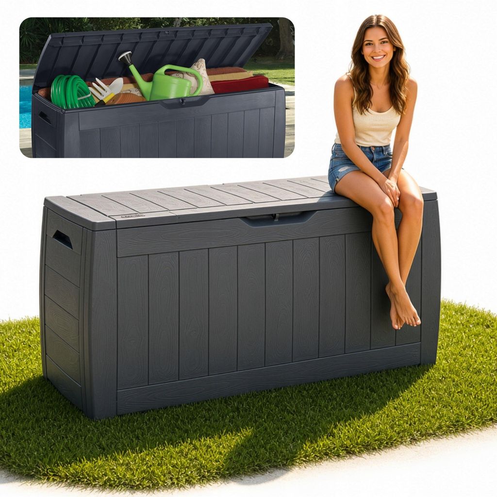 Gartenkiste Keter Hollywood 270L graphit Produktbild 