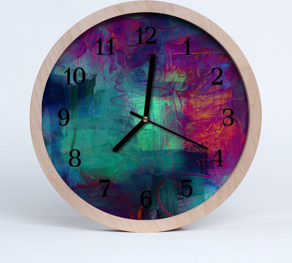 Holzuhr 20fi cm wanduhr - Kunst Farbbild
