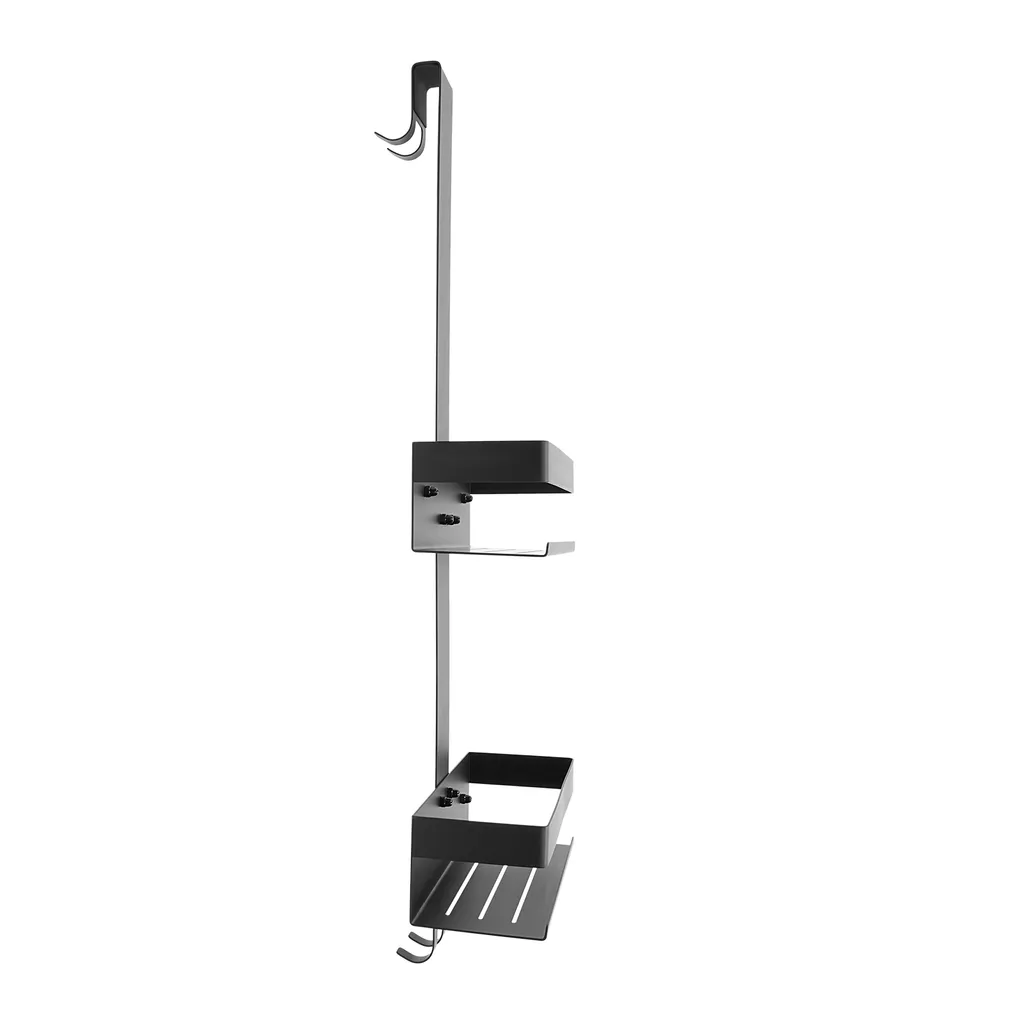Rangement de douche mural 2 marches noir pour optimiser l'espace - 4