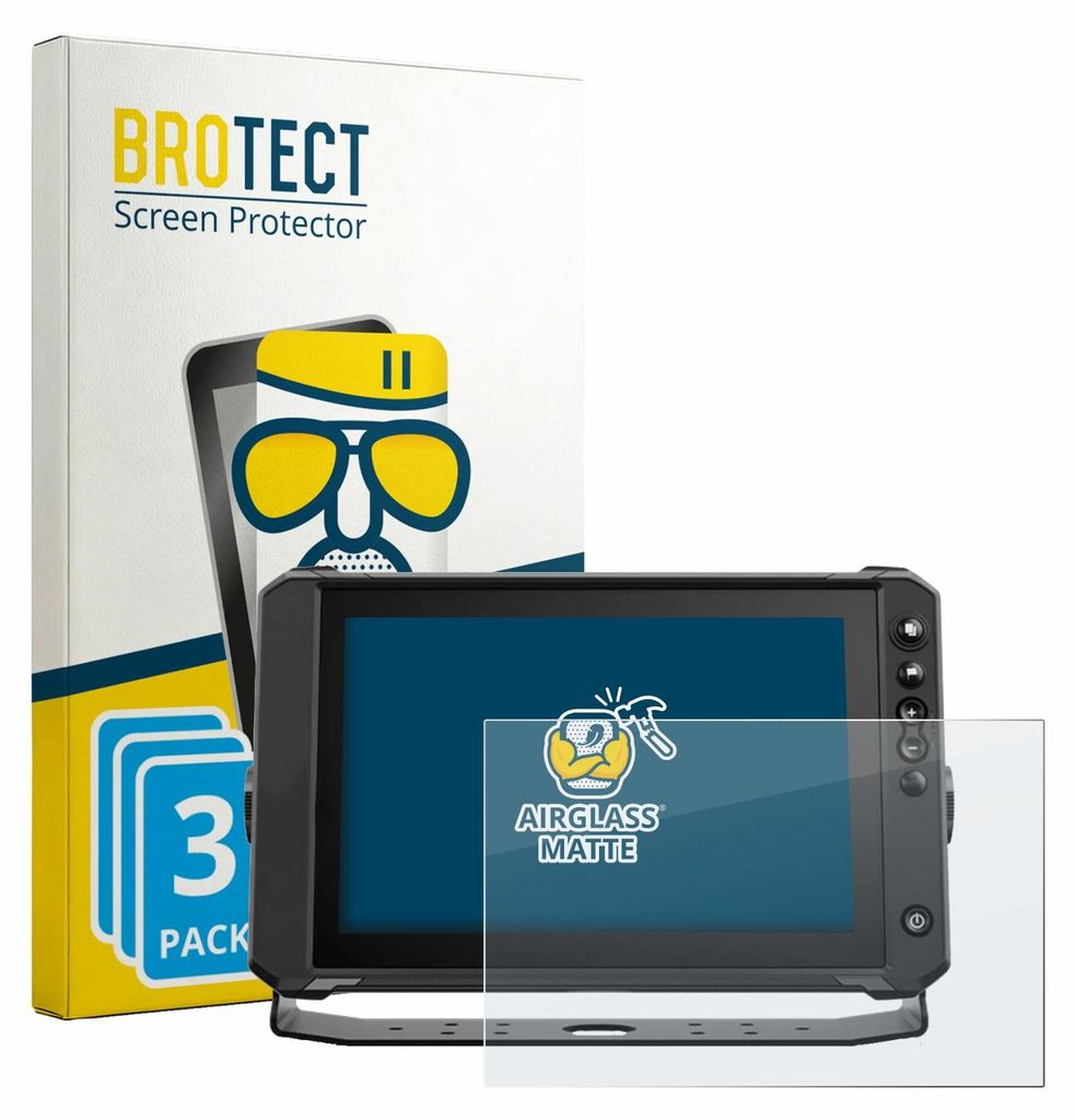 3x BROTECT Entspiegelungs Schutzglas für Lowrance Elite FS 12 Schutzfolie Panzer Folie Glas Display Schutz matt