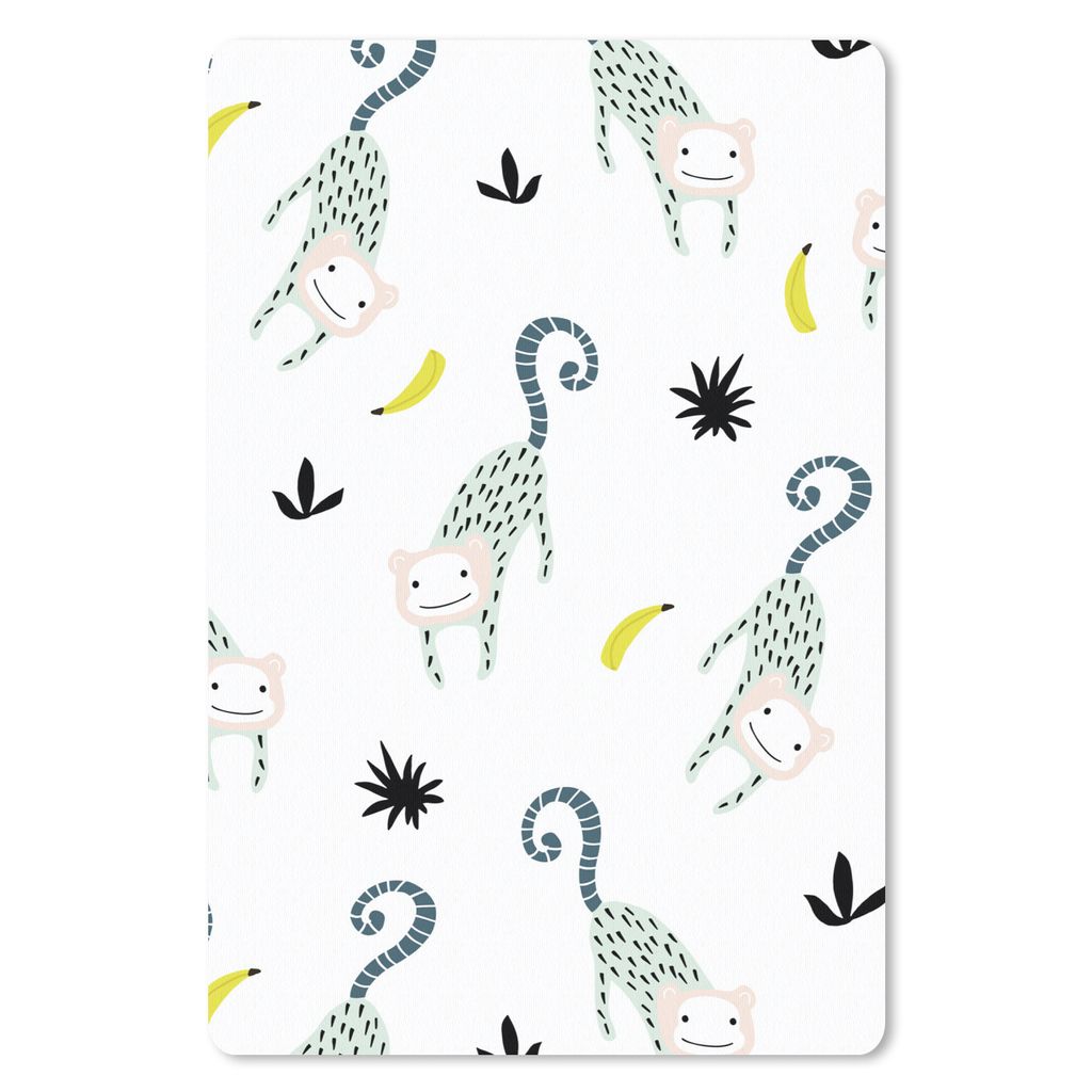MuchoWow® Mauspad Mousepad Affe - Banane - Muster 40x60 cm Produktbild 