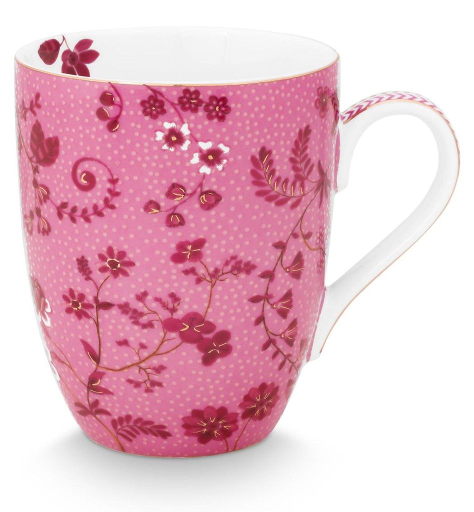 Pip Studio Henkelbecher Jolie Flowers Pink (Groß) Produktbild 
