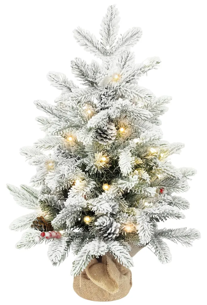 Sapin de Noël 06M avec 35 Lumières LED et Décorations Incluses
