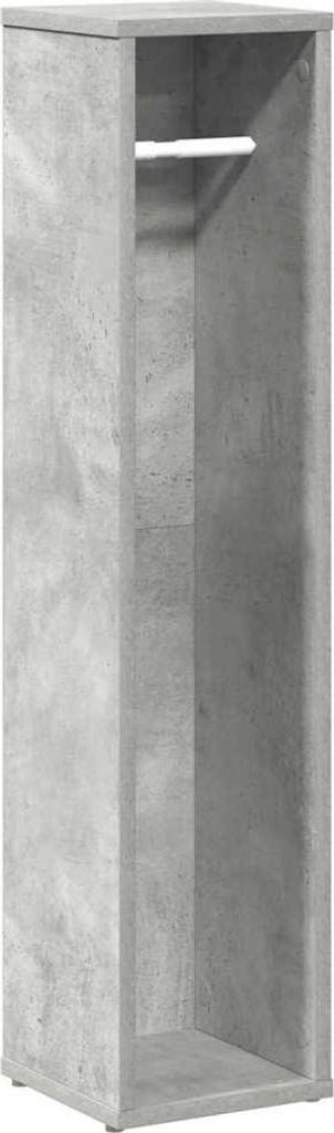 Badezimmerschrank mit Rollenhalter Betongrau 20,5x20x90 cm
