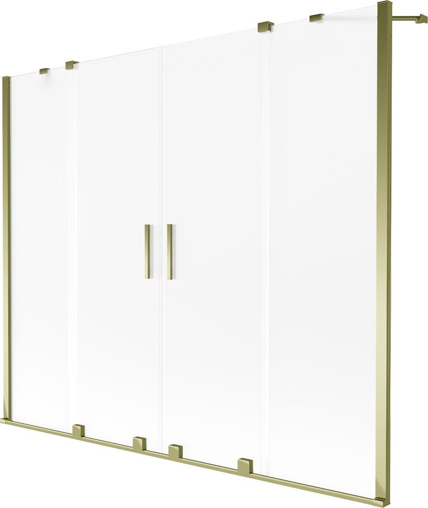 Mexen Velar Duo Badewannen-Wand 2-flügelig verschiebbar 180 x 150 cm, matt, gold - 896-180-000-32-50