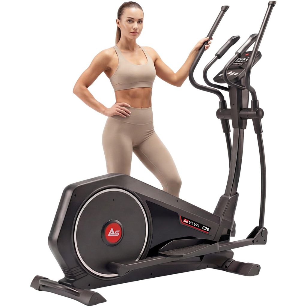 AsVIVA Crosstrainer C28 – 16 kg Schwungmasse, Handpulssensoren, Bluetooth