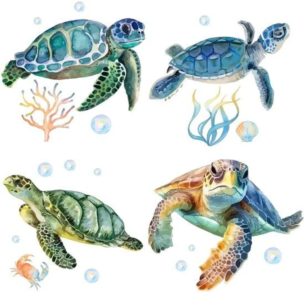 Film protecteur imperméable vitres animaux marins en PVC 45x200cm